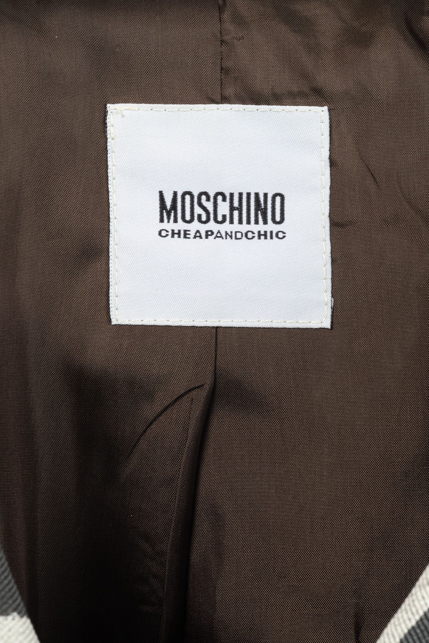 Moschino Moschino Cheap and Chic Grey Cotton Leopard Blazer Size L / US 10 / IT 46 - 4 Thumbnail