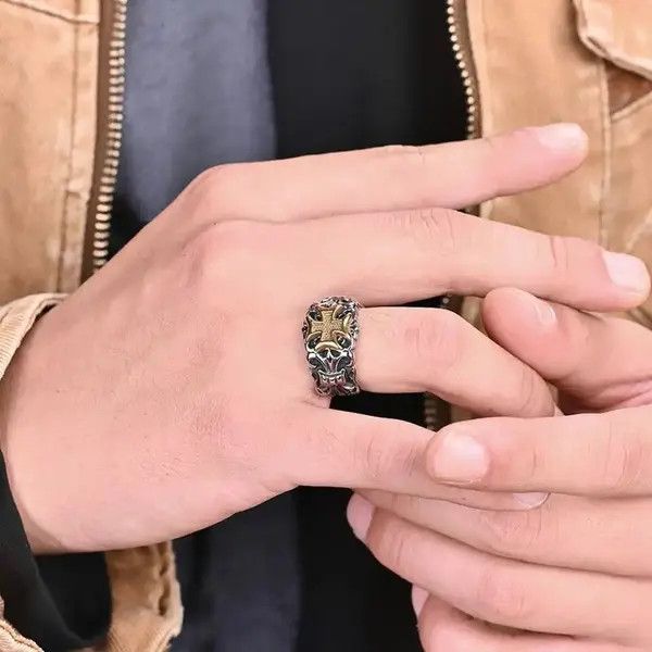 VIBE Classic Gold-Plated Color Cross Ring Size ONE SIZE - 2 Thumbnail