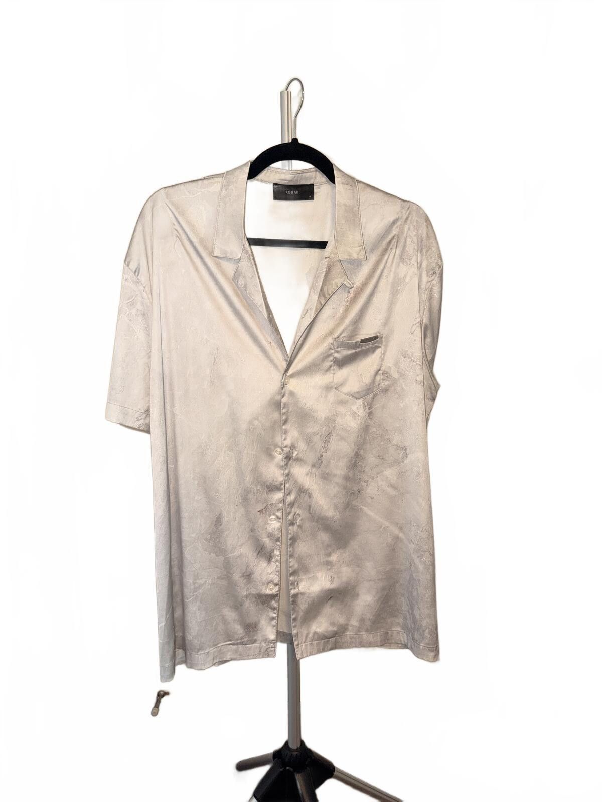 Other Kollar Satin Short Sleeve Button-Up Shirt Size US M / EU 48-50 / 2 - 1 Thumbnail