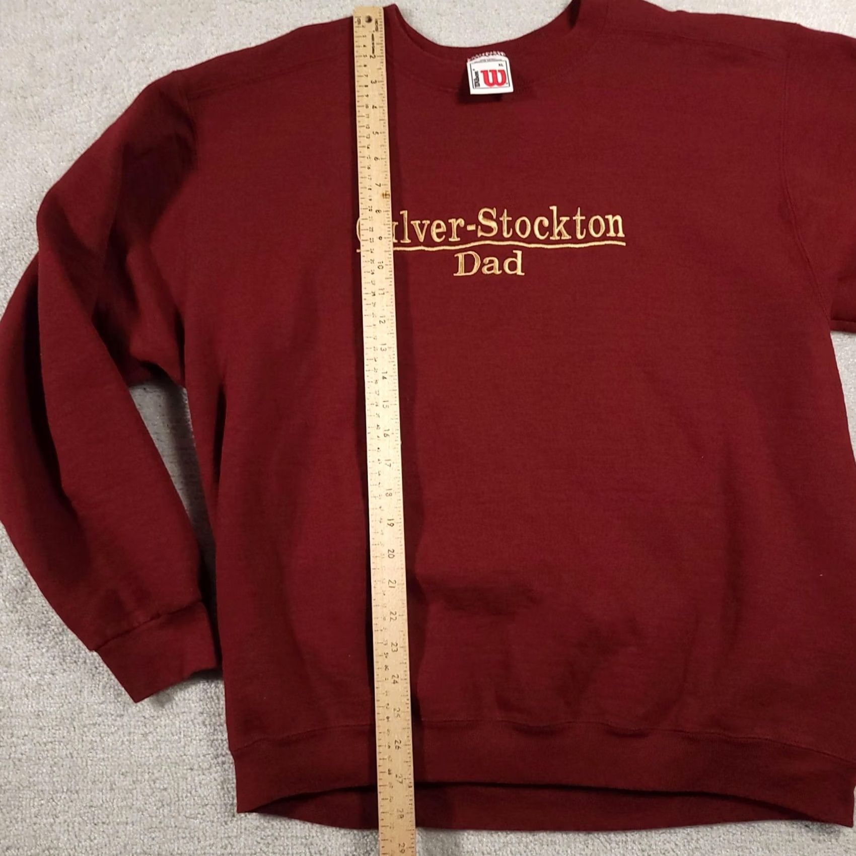 Wilson Culver-Stockton Dad Sweatshirt Mens XL Maroon Wilson Crewneck College Pullover Size US XL / EU 56 / 4 - 7 Thumbnail