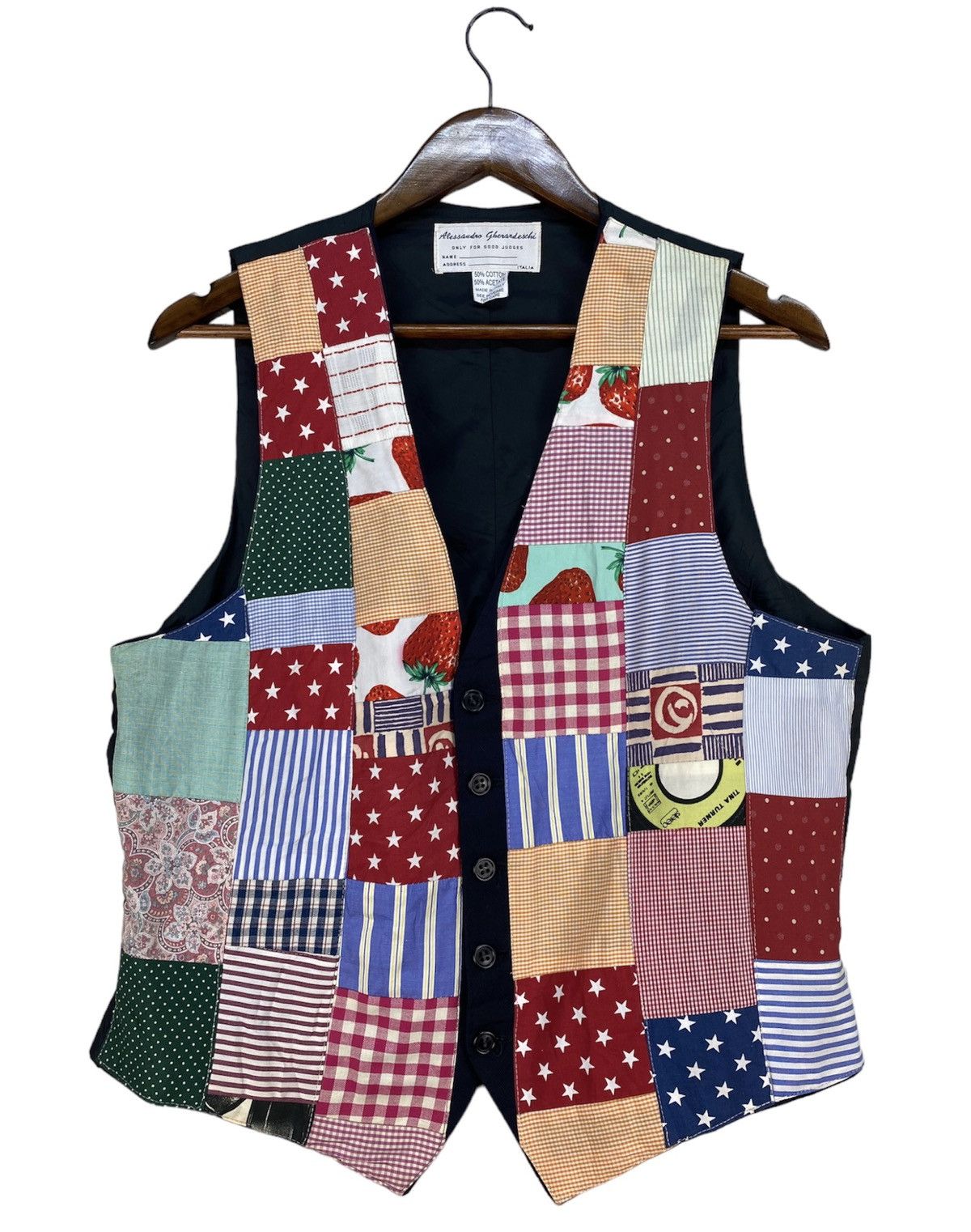 Art Comes First Alessandro Gherardeshi X Tina Turner Patchwork Vest Size US M / EU 48-50 / 2 - 1 Thumbnail