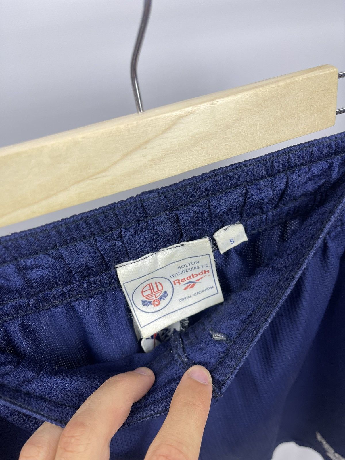 Reebok × Vintage REEBOK BOLTON WANDERERS VINTAGE 90s HOME SHORTS sz S Size US 33 - 4 Thumbnail