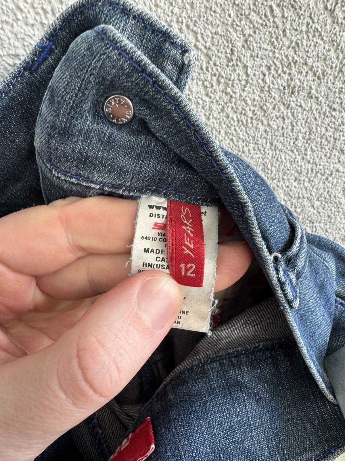 Miss Sixty Miss Sixty Girls Jeans Age 12 Blue Denim Y2K Size 24" / US 00 / IT 34 - 8 Thumbnail