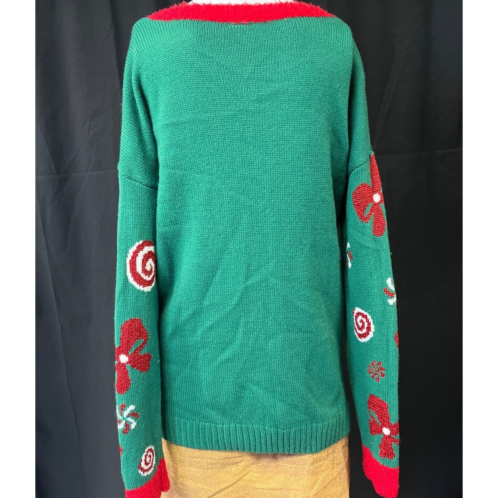 Other Holiday Time Women's Green Christmas Ugly Sweater SzM(8-10) Size M / US 6-8 / IT 42-44 - 2 Thumbnail