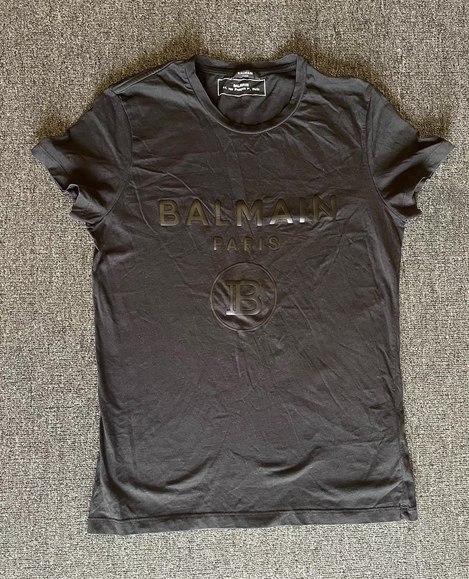 Balmain Balmain Black Short Sleeve T-Shirt, Q4 Size US S / EU 44-46 / 1 - 1 Thumbnail