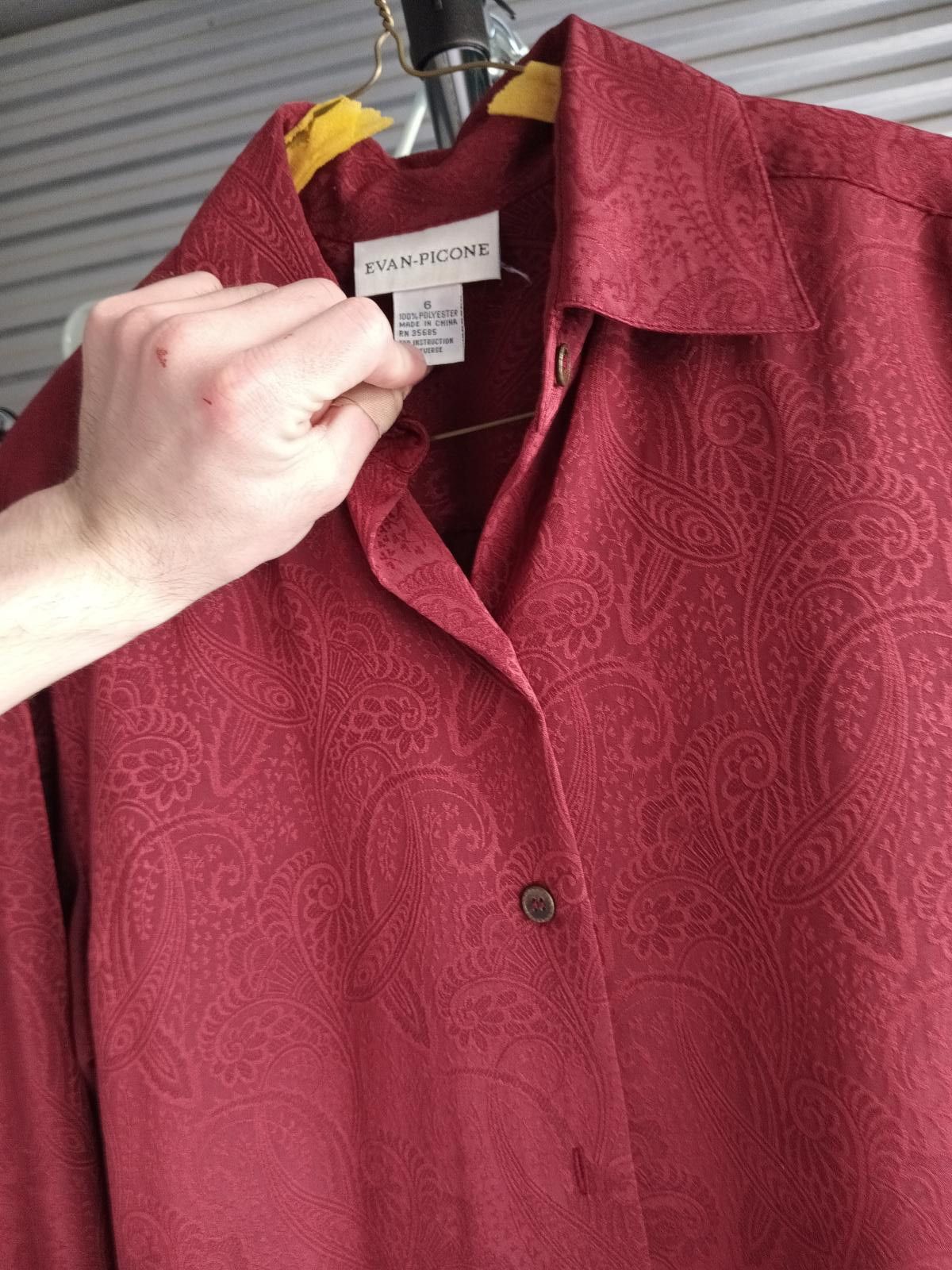 Evan Picone Evan Picone Elegant Paisley Print Button-Up Shirt Size M / US 6-8 / IT 42-44 - 3 Thumbnail