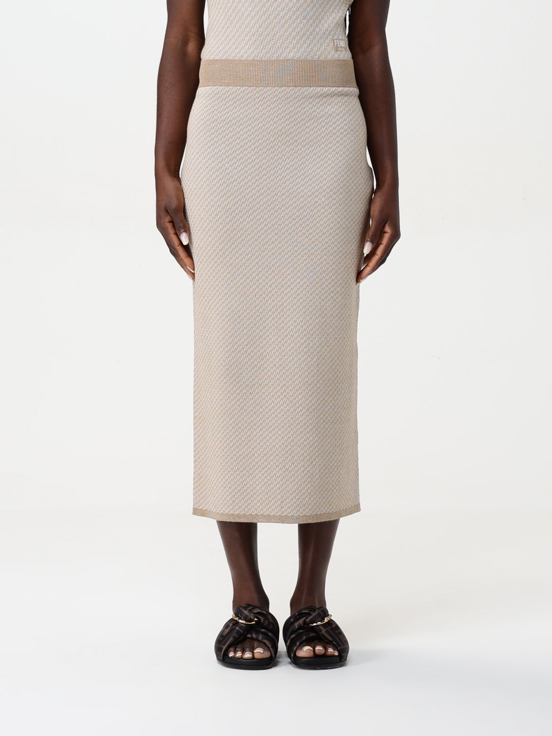 Fendi Fendi Skirt Woman Beige Size 27" / US 4 / IT 40 - 1 Thumbnail
