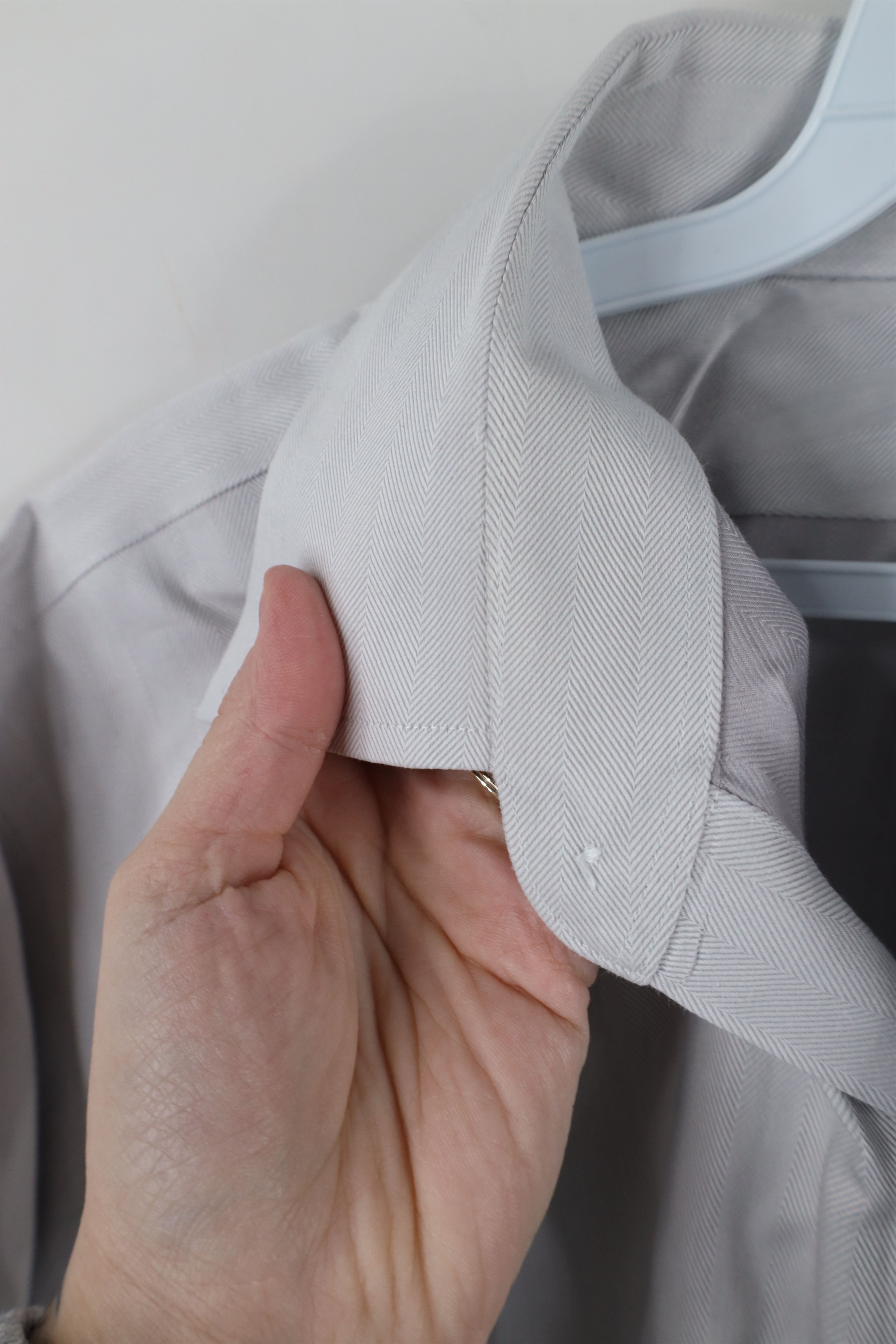 Brooks Brothers × Vintage Vintage 90s Brooks Brothers Herringbone Button Shirt Gray Size US M / EU 48-50 / 2 - 9 Thumbnail
