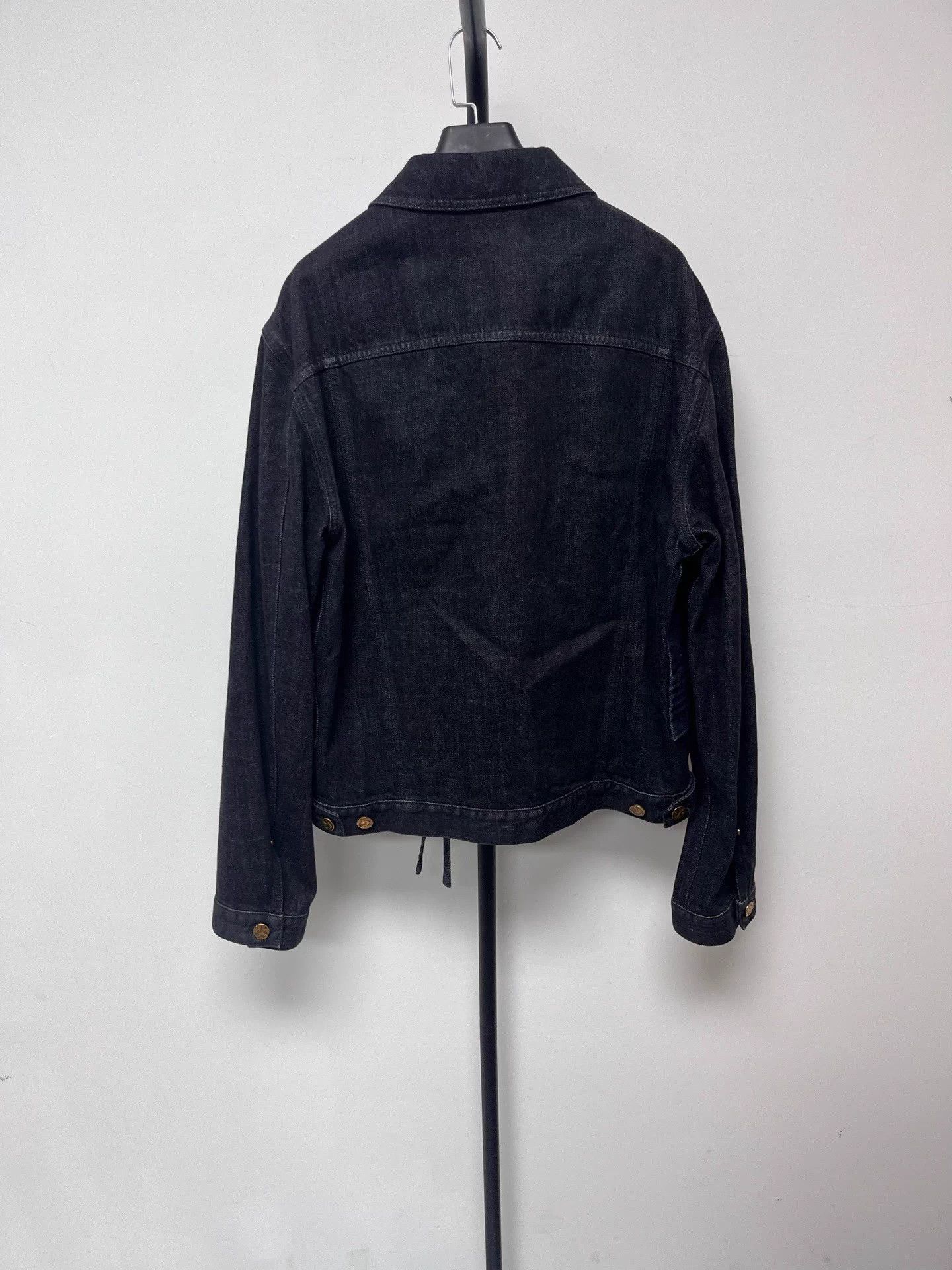 Louis Vuitton LV men's bow colorblk single-breasted denim jacket black Size US L / EU 52-54 / 3 - 2 Thumbnail
