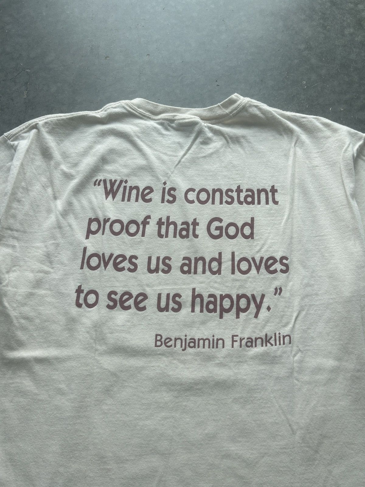 Hanes × Vintage Vintage 90s Rebec Vineyards Wine Quote Graphic Tee Size US XL / EU 56 / 4 - 1 Thumbnail