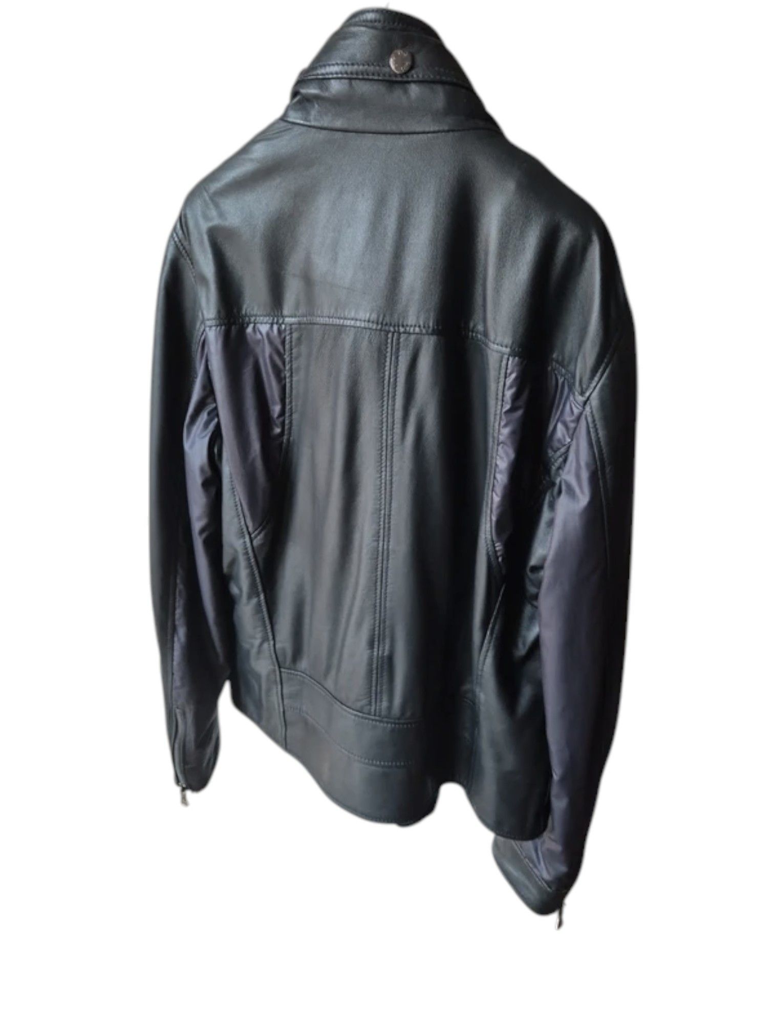 Dolce & Gabbana D&G Panelled Leather Moto Jacket FW2008 Size US M / EU 48-50 / 2 - 2 Thumbnail