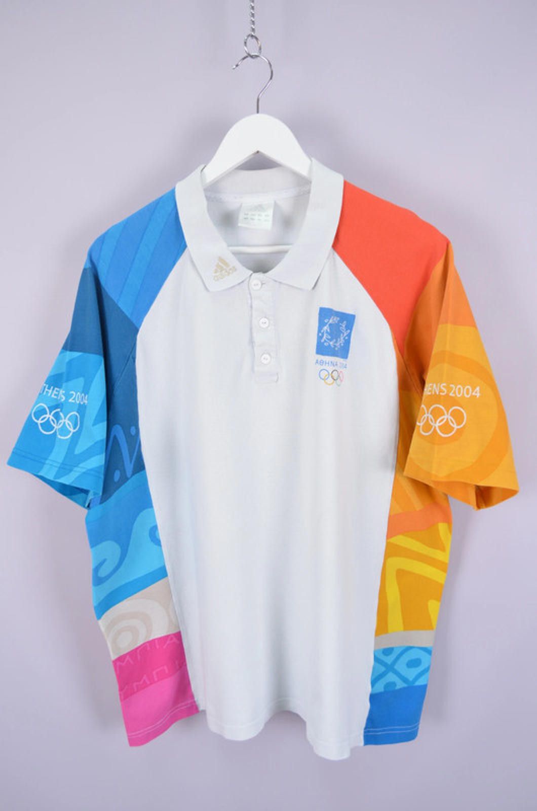 Adidas Athens 2004 Olympic Games Polo Shirt Adidas T Shirt Size XL Size US XL / EU 56 / 4 - 1 Thumbnail