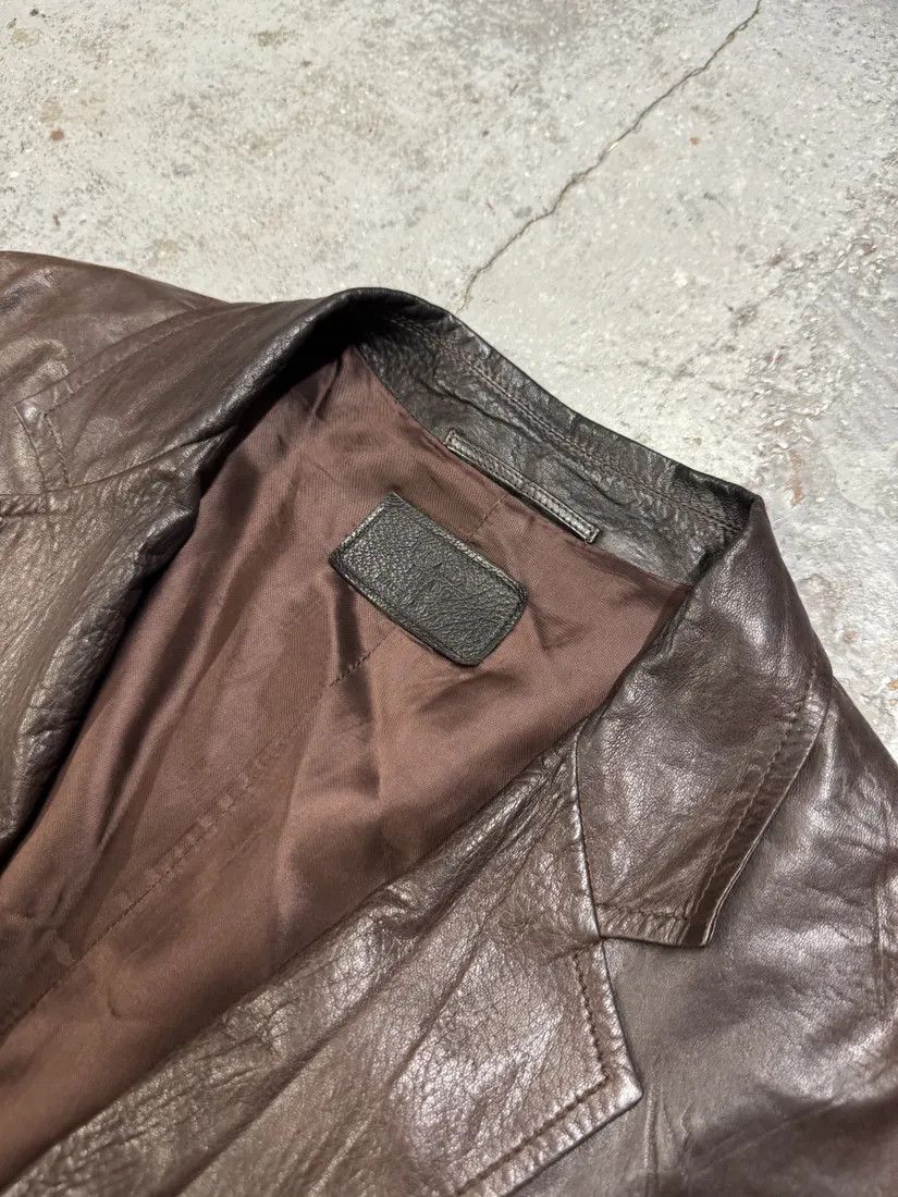 Prada AW2010 Prada Brown Eroded Leather Blazer Jacket Size US M / EU 48-50 / 2 - 8 Thumbnail