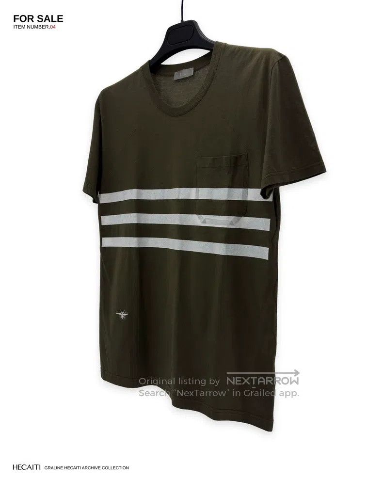 Dior Dior Striped Printed Military Olive Green Bee Embroidered Size US XS / EU 42 / 0 - 2 Thumbnail