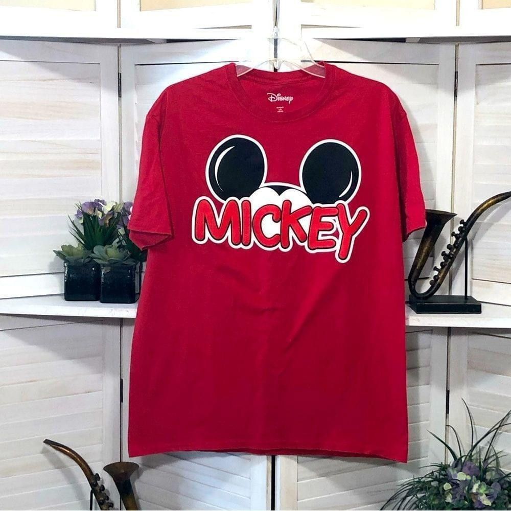 Disney Disney unisex Mickey ears red black cotton T-shirt man’s L Size US L / EU 52-54 / 3 - 1 Thumbnail