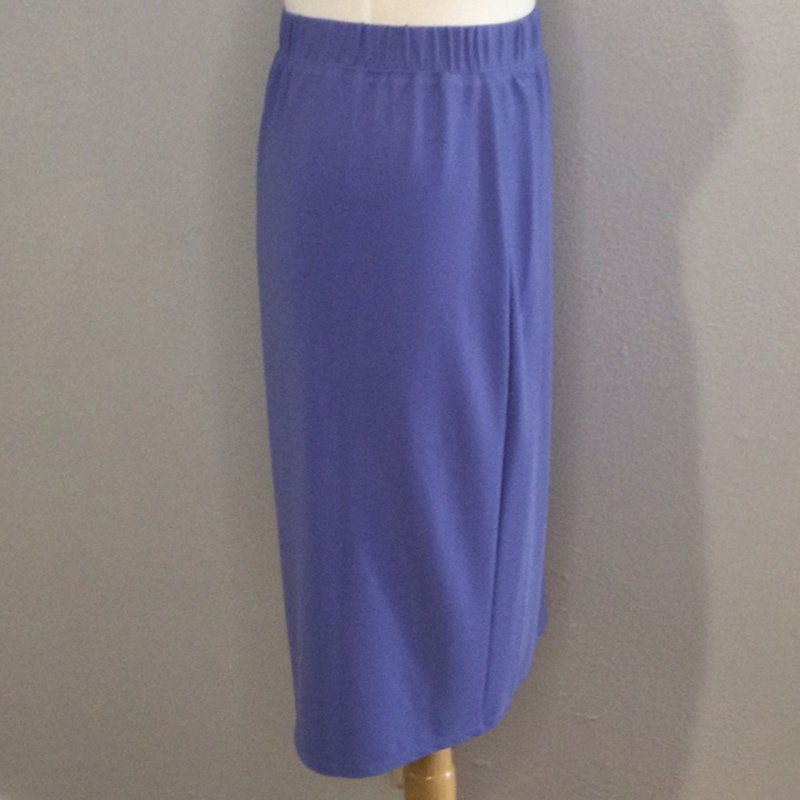 Other Susan Graver Purple Knee Length Split Back Straight Skirt 3X Size 42" / US 20 - 4 Thumbnail