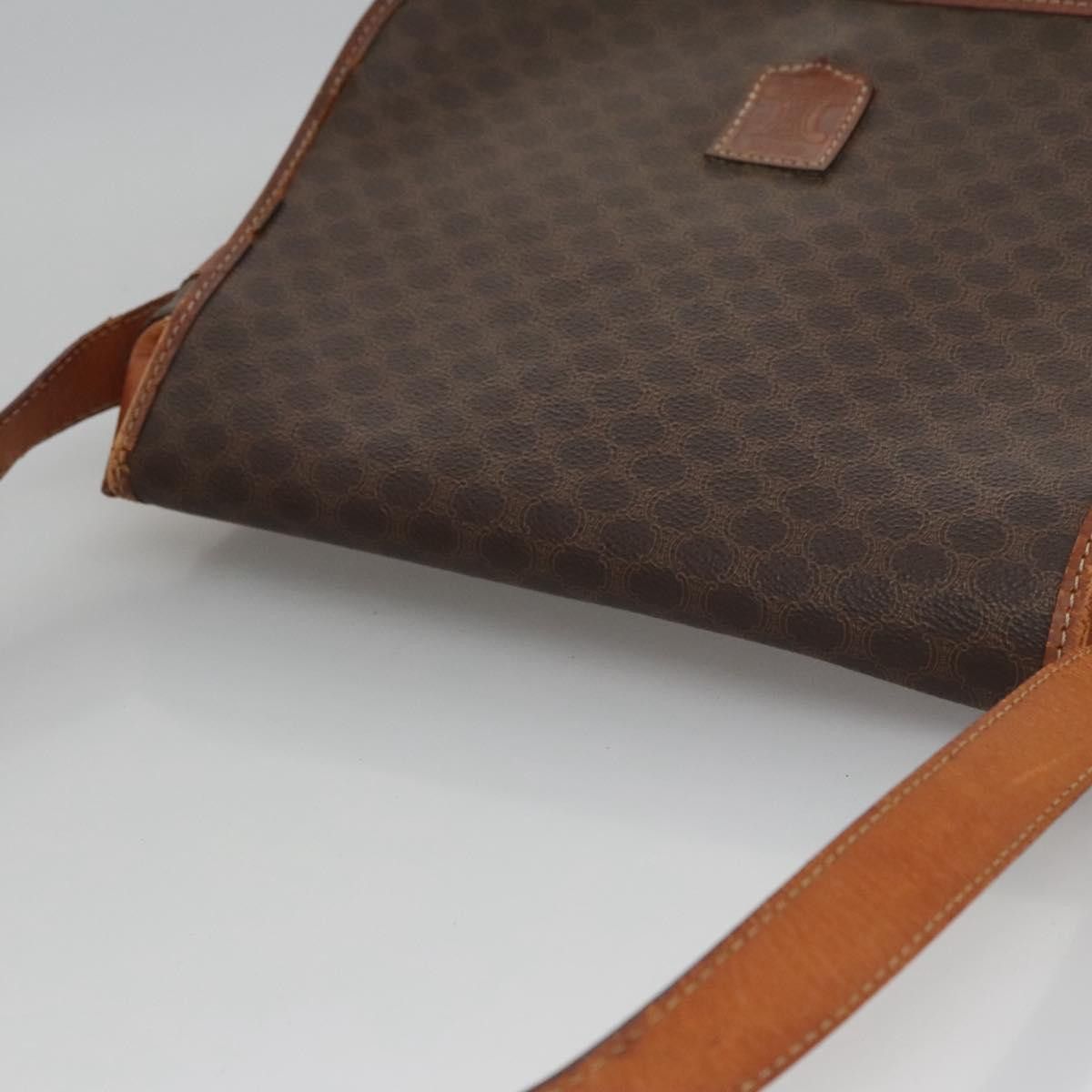 Celine CELINE Macadam Canvas Shoulder Bag Pvc Leather Brown Size ONE SIZE - 6 Thumbnail