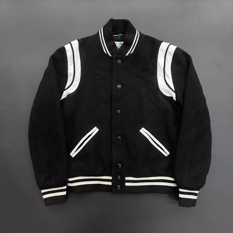 Yves Saint Laurent YSL Black Baseball Jacket Size 48 Size US L / EU 52-54 / 3 - 1 Thumbnail