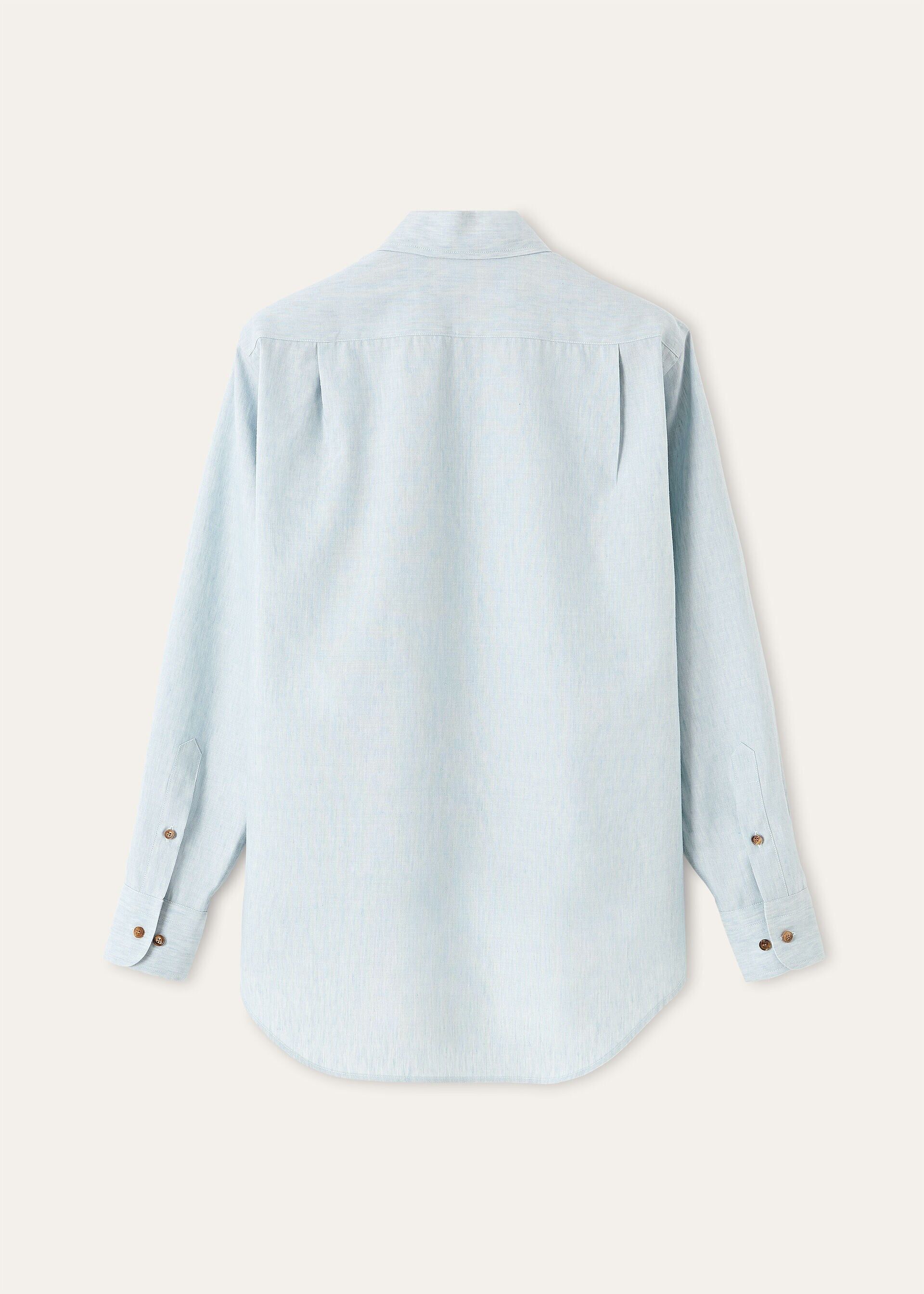 Loro Piana os11x0426 FAQ8219 Andre Shirt in Salt Bleached Blue Size M / US 6-8 / IT 42-44 - 6 Thumbnail