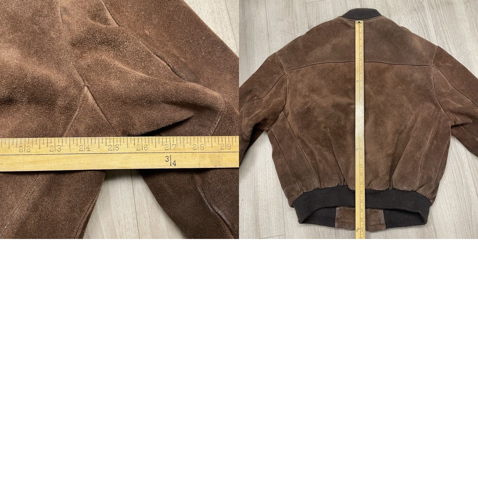 Schott VINTAGE SCHOTT Bomber Leather Jacket Mens L Brown Suede Leather Jacket Vintage 80s 70s Cossack Zip Pockets Size US L / EU 52-54 / 3 - 10 Thumbnail