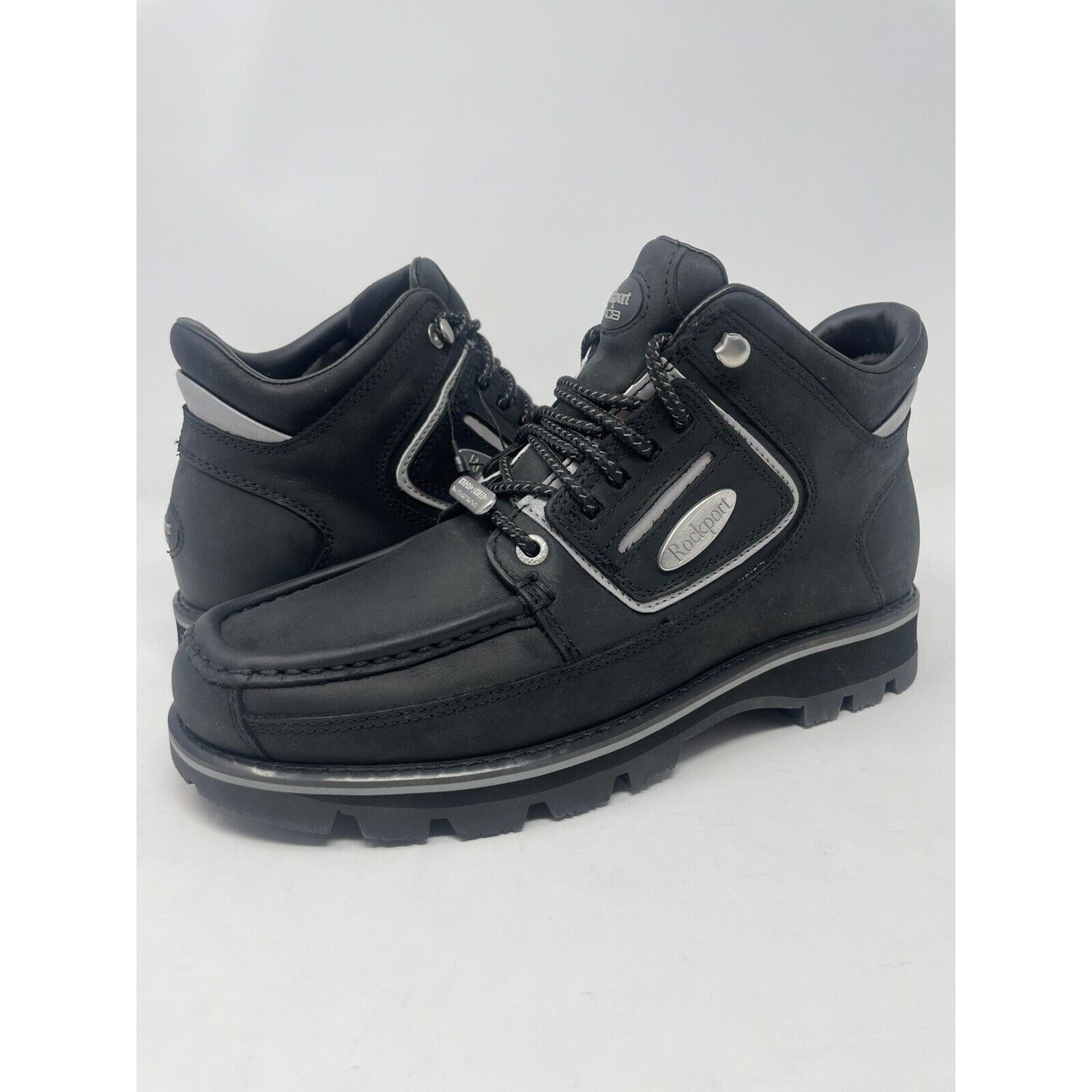 Rockport Mens ROCKPORT UMBWE II MWEKA Black Leather WATERPROOF BOOTS Size US 7 / EU 40 - 4 Thumbnail