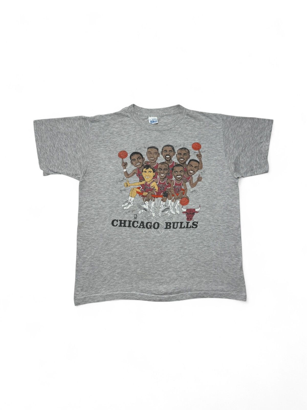 Salem Sportswear Vintage 1980’s Chicago Bulls Hoopla Sports Tee Shirt Size US XL / EU 56 / 4 - 1 Thumbnail