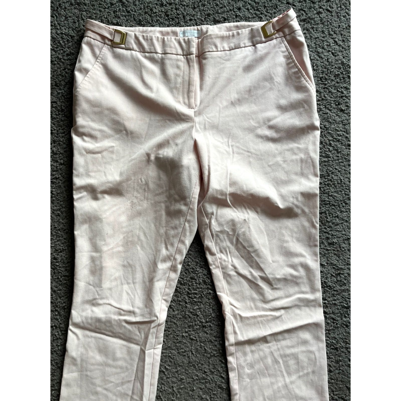 Avenue New York & Company Women Stretch Pants Size 14 Pink Dress Pants Trousers Size 36" / US 14 / IT 50 - 2 Thumbnail