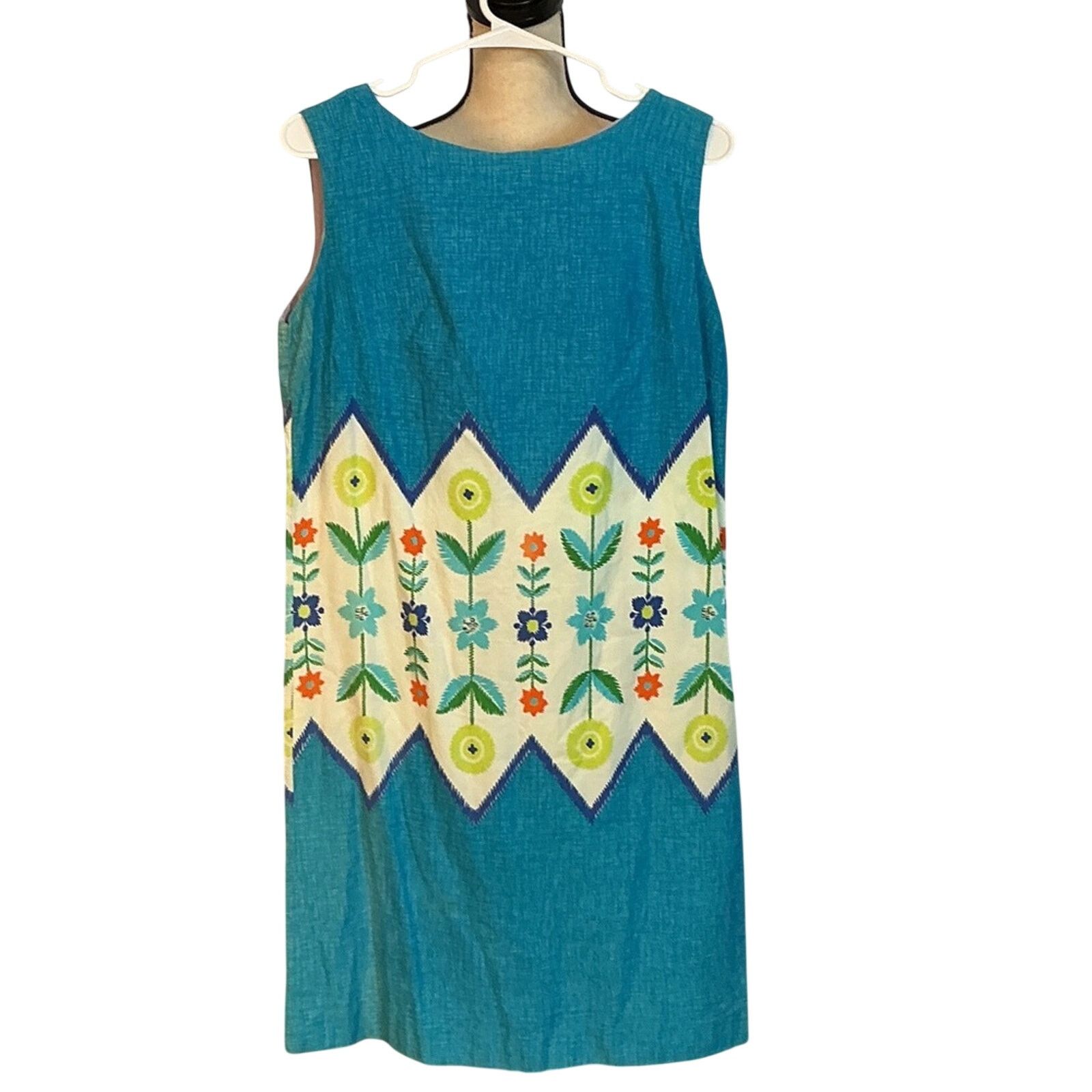 Handmade Handmade Retro Floral Shift Dress Boho Folk Style Size M / US 6-8 / IT 42-44 - 1 Thumbnail