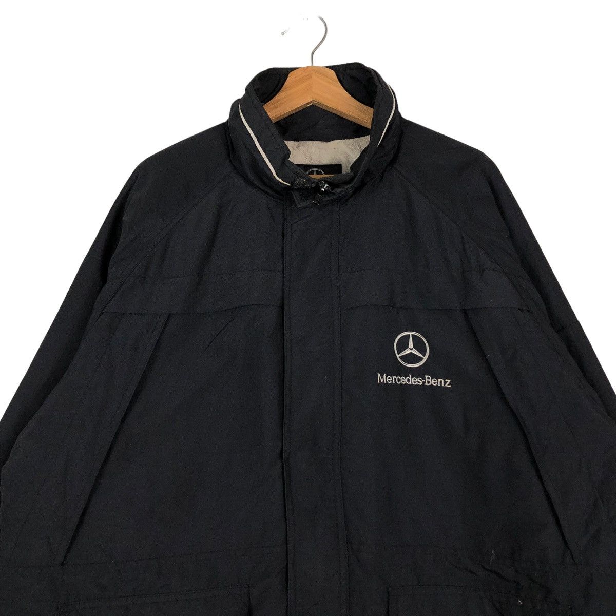 Japanese Brand 🔥VINTAGE LIGHT PUFFER BOMBER JACKET MERCEDES-BENZ BIG LOGO Size US L / EU 52-54 / 3 - 3 Thumbnail
