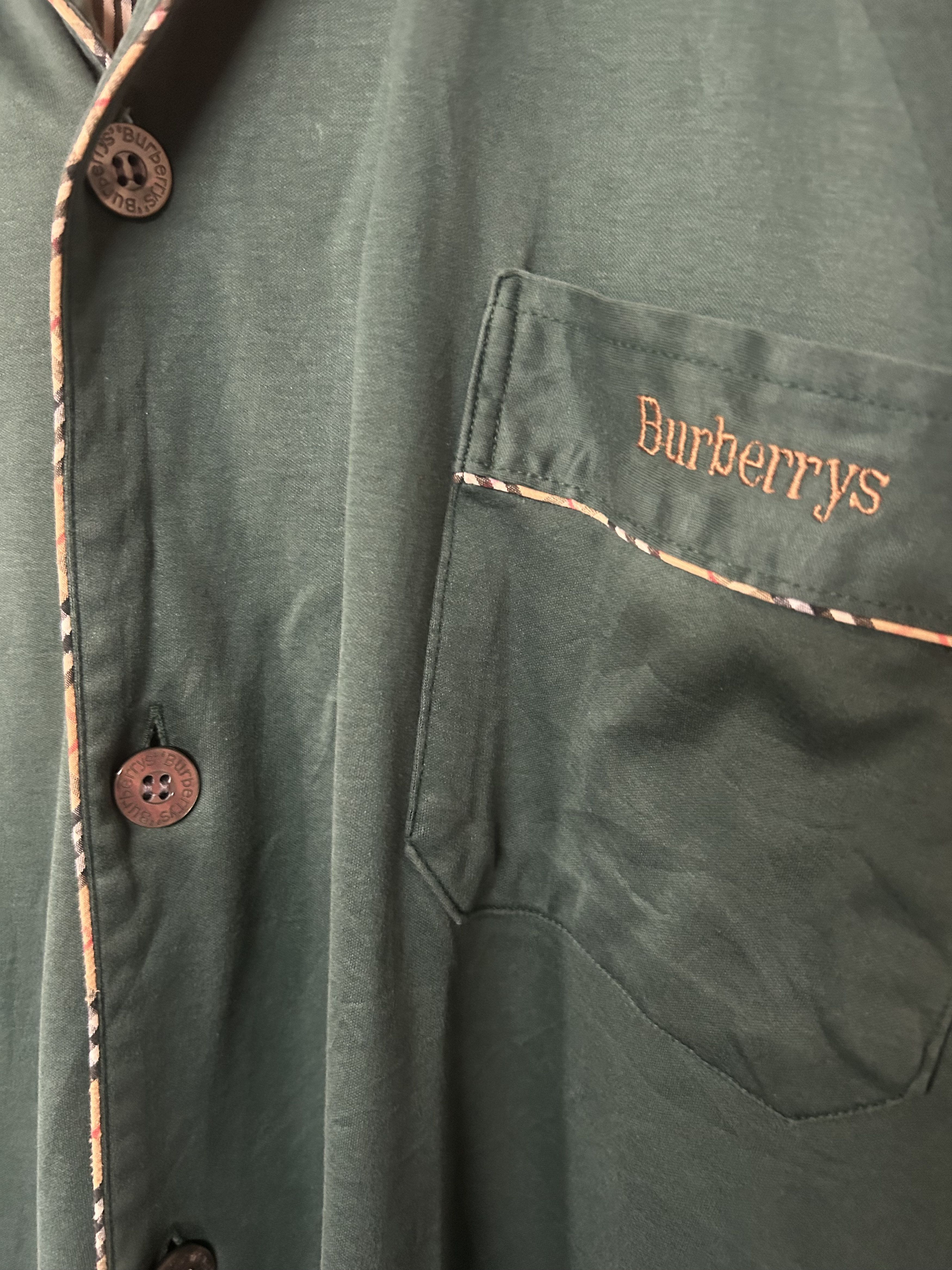 Burberry × Vintage Vintage Burberrys Pyjamas Shirt Size US L / EU 52-54 / 3 - 2 Thumbnail