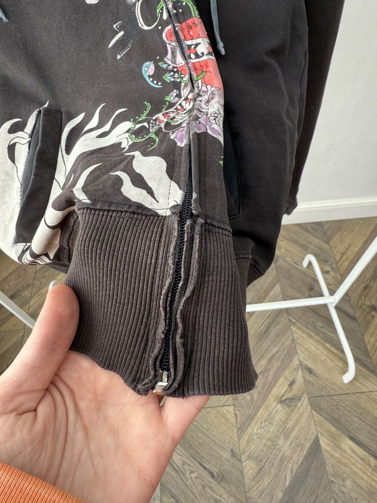 Ed Hardy Vintage Ed Hardy by Christian Audigier Women’s Zip Hoodie Size M / US 6-8 / IT 42-44 - 8 Thumbnail