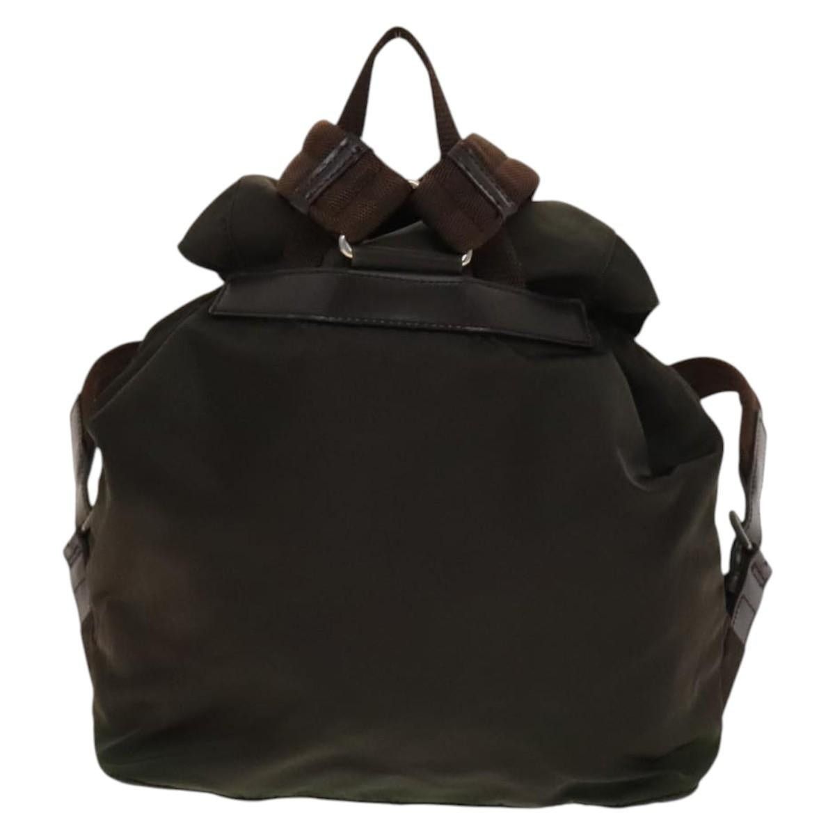 Prada PRADA Backpack Nylon Khaki Silver Size ONE SIZE - 3 Thumbnail
