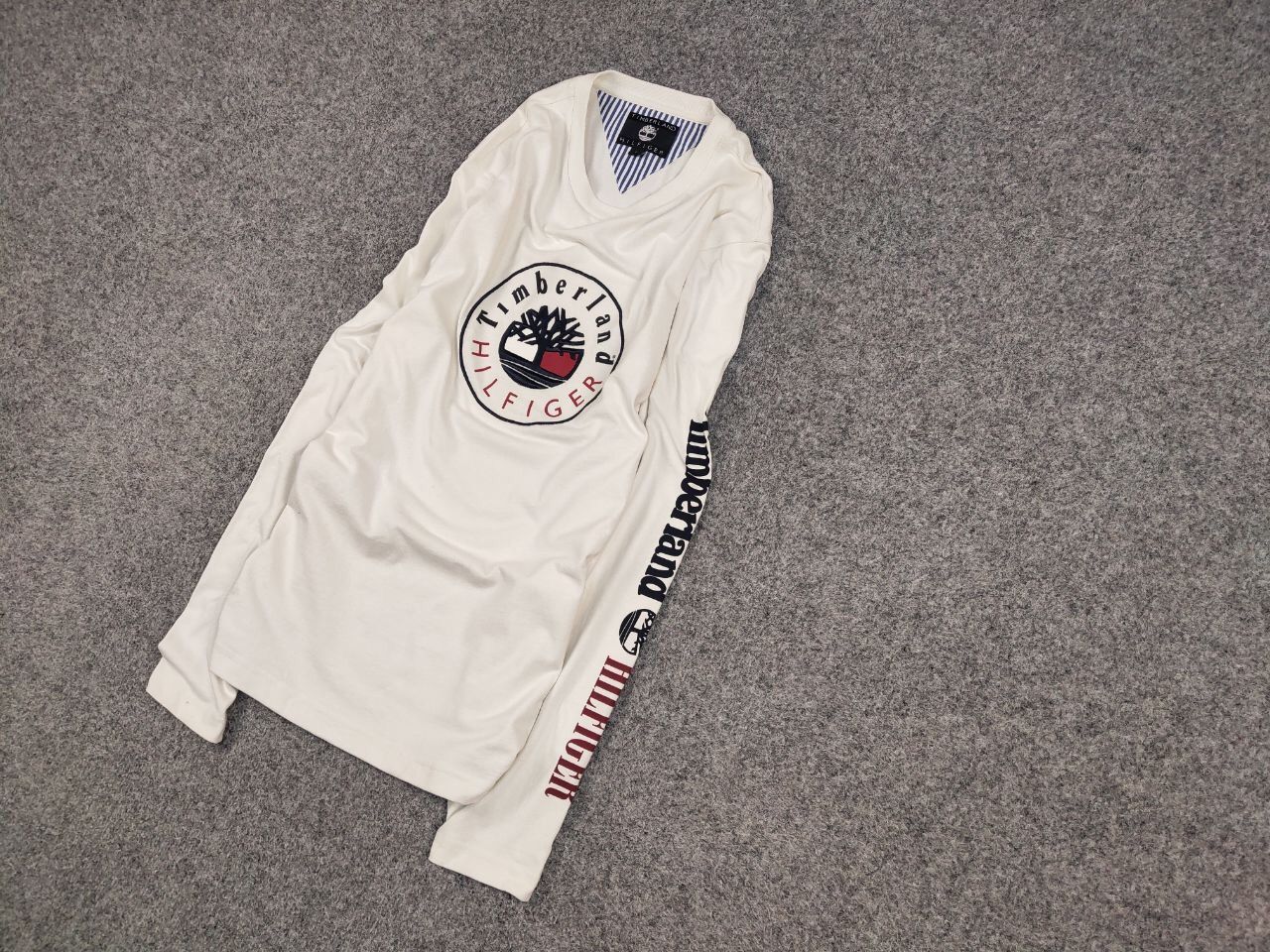 Tommy Hilfiger Timberland x Tommy Hilfiger White Logo long sleeve Top Size US L / EU 52-54 / 3 - 3 Thumbnail