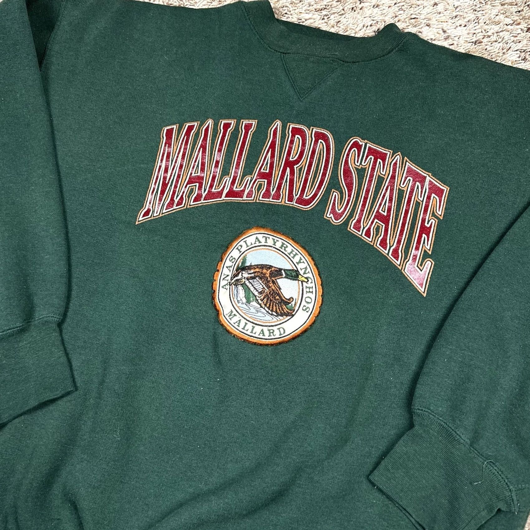 Vintage VINTAGE Midwest Mallard State Duck Graphic Gusset Crewneck Large Hunting Sweatshirt Mens Size US L / EU 52-54 / 3 - 4 Thumbnail