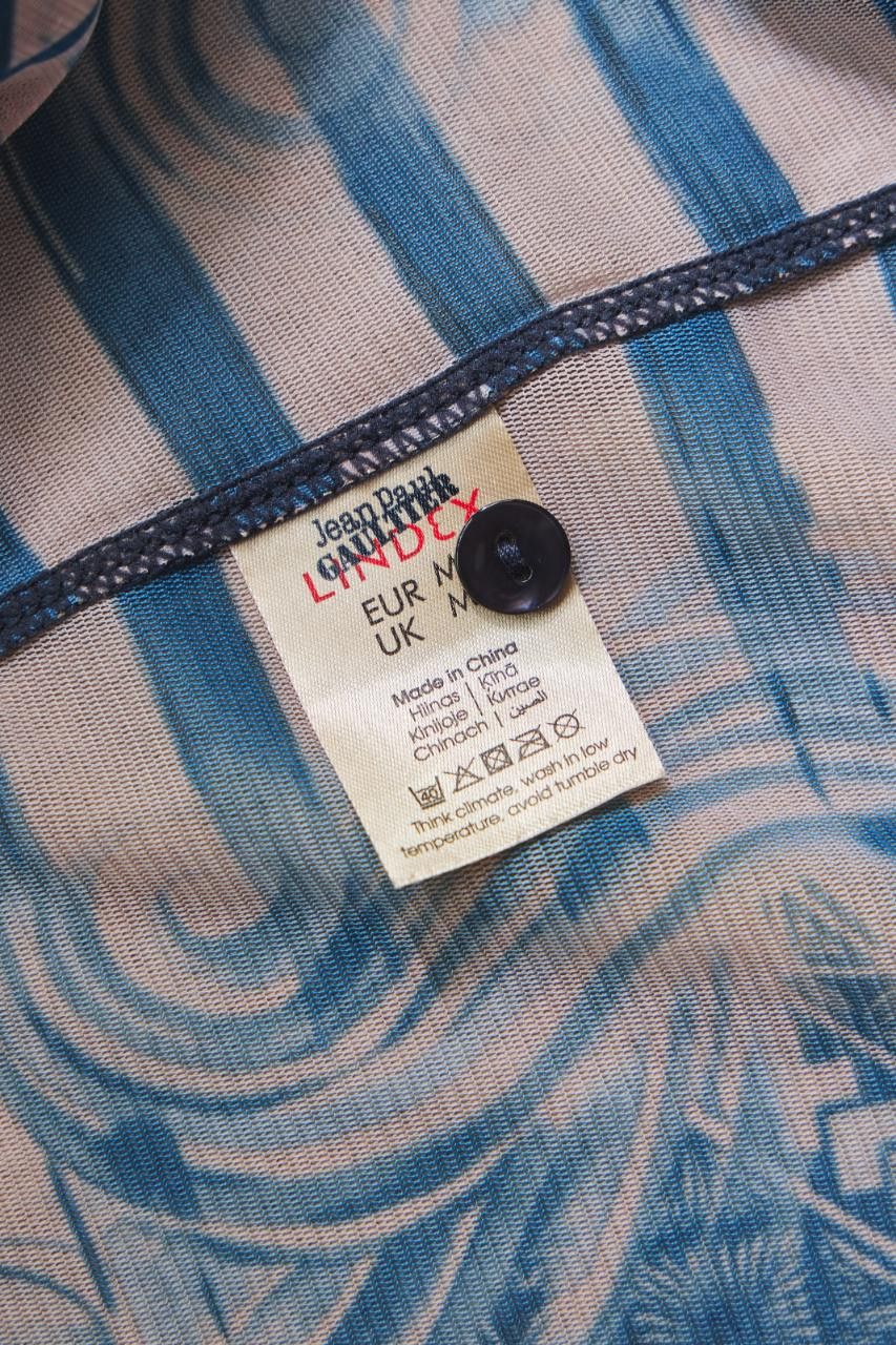 Jean Paul Gaultier Jean Paul Gaultier × LINDEX 2014 mesh printed Cardigan Size US M / EU 48-50 / 2 - 8 Thumbnail