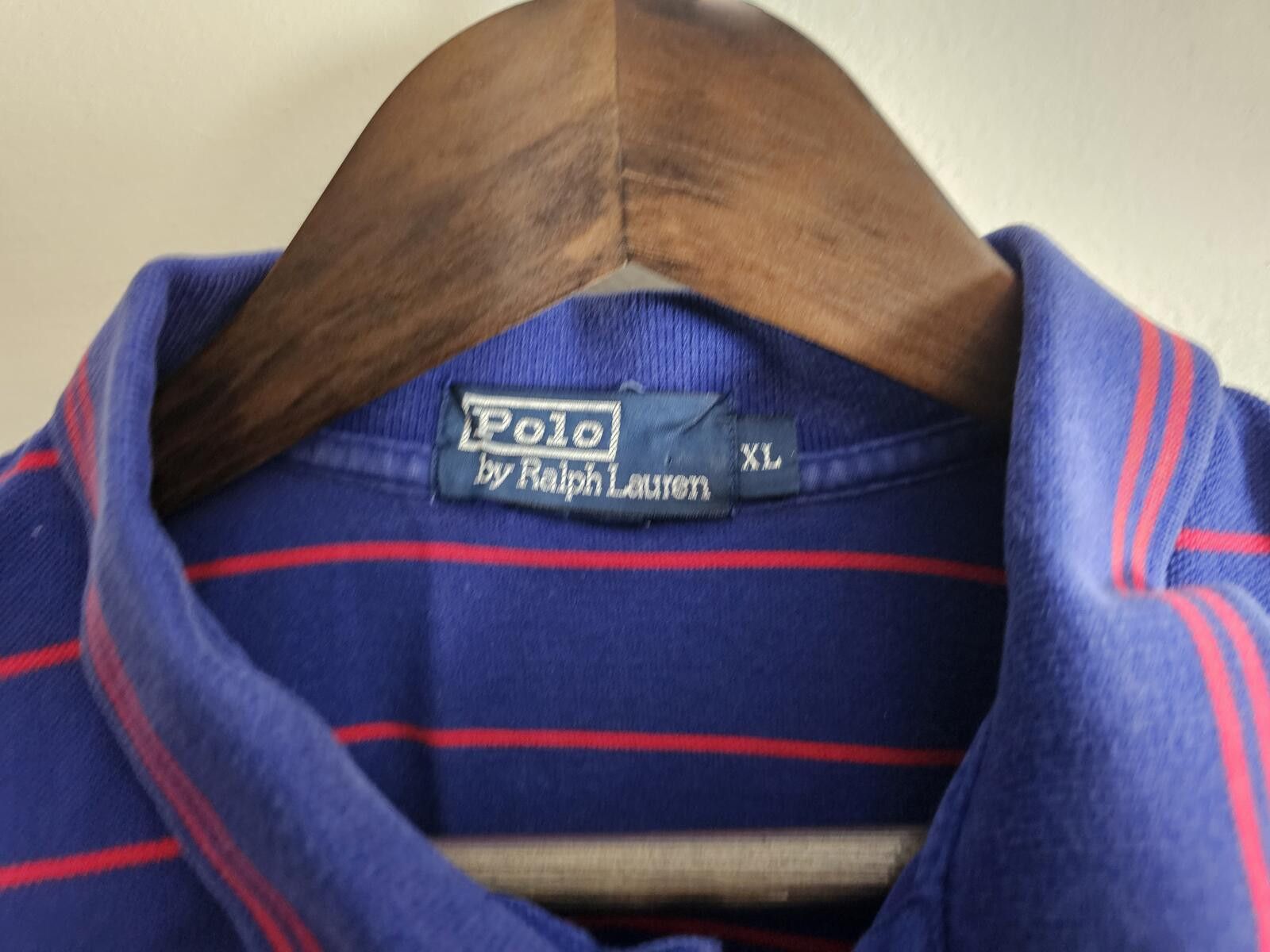 Polo Ralph Lauren Lacoste Polo Shirt Dark Blue Mens Size XL Stripes Cotton Size US XL / EU 56 / 4 - 3 Thumbnail