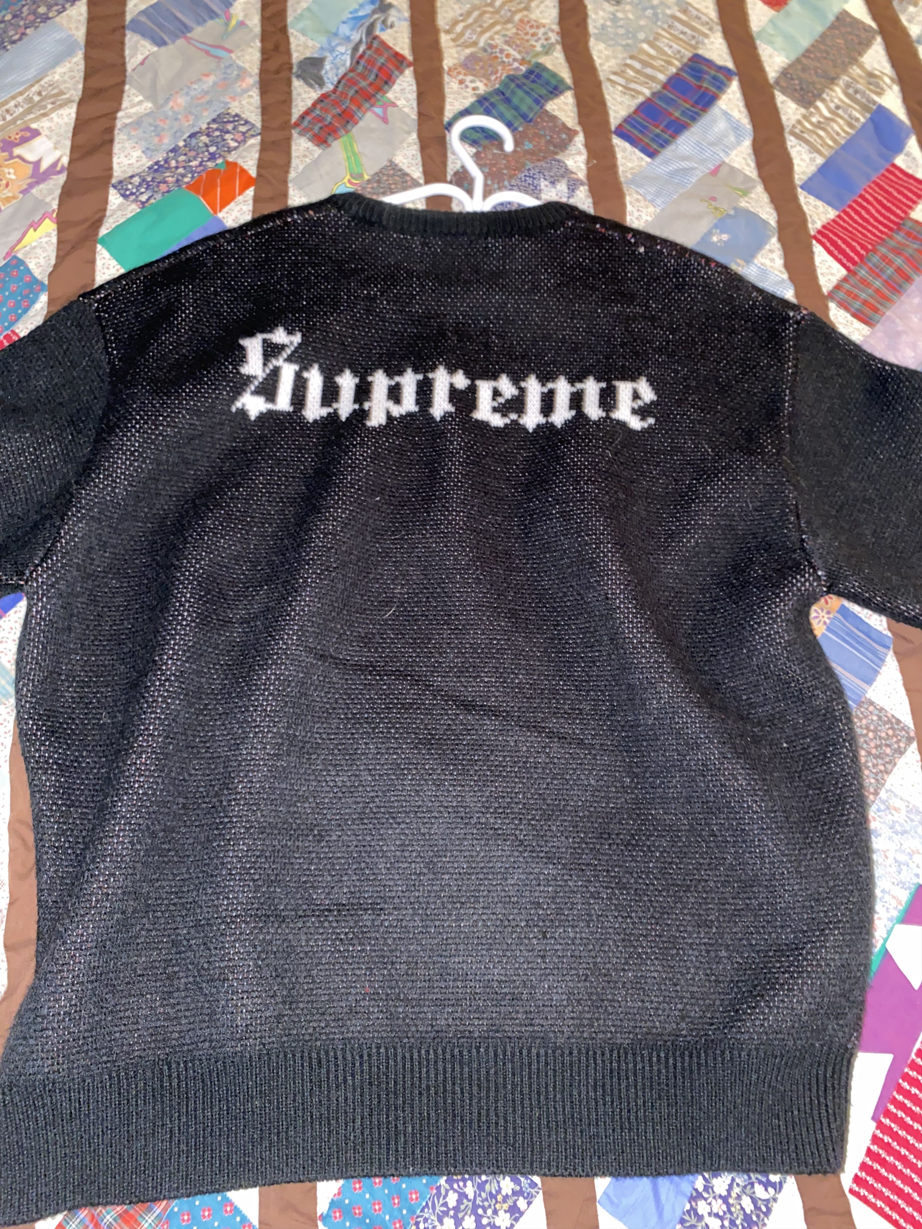 Supreme Supreme snow white knit black Size US XL / EU 56 / 4 - 2 Thumbnail