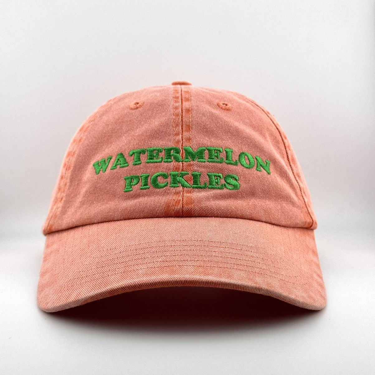 Japanese Brand Positive Messages “Watermelon Pickles” Washed Dad Cap Size ONE SIZE - 3 Thumbnail