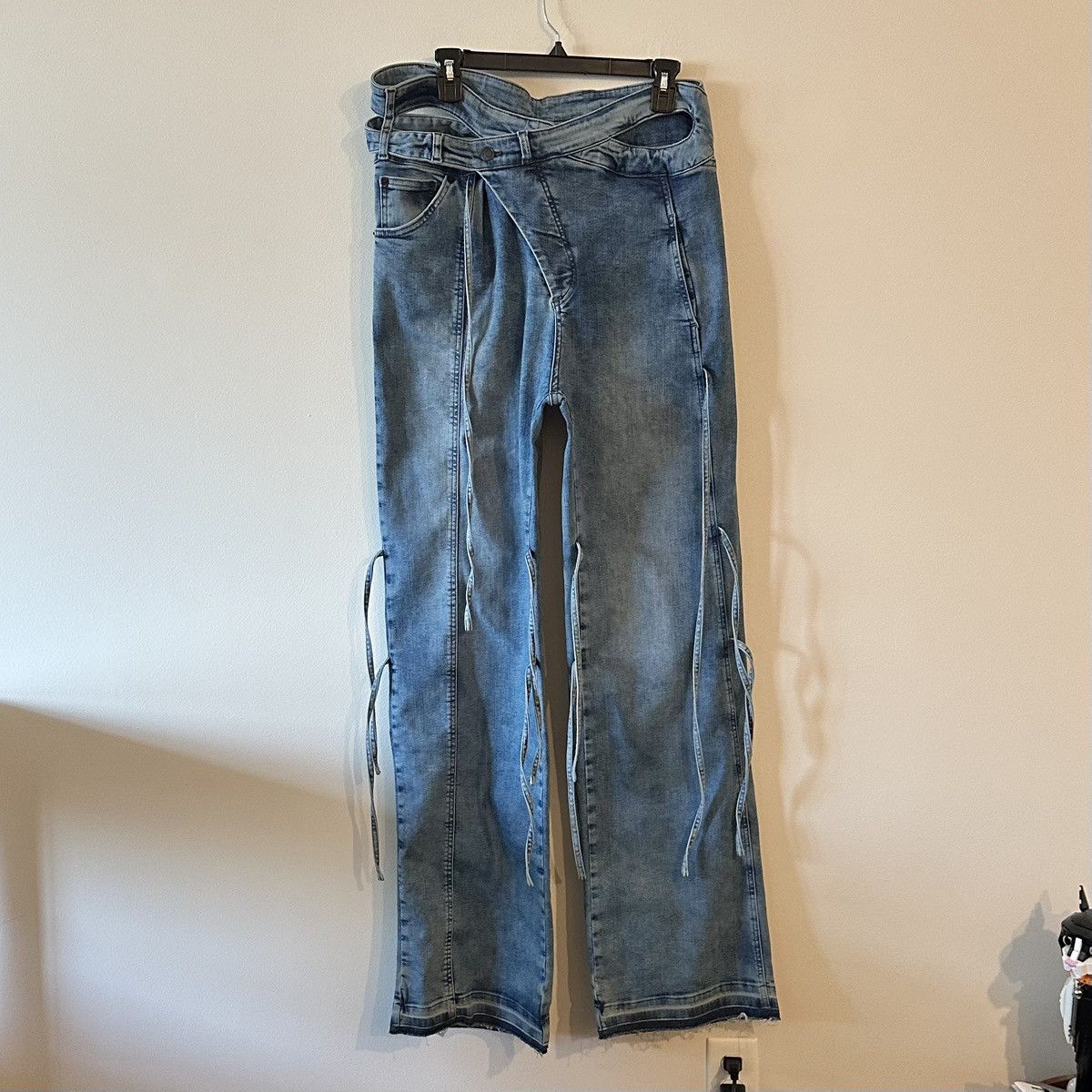 Ottolinger Ottolinger Strappy Signature Wrap Jeans Blue M Streetwear Size 34" / US 12 / IT 48 - 2 Thumbnail