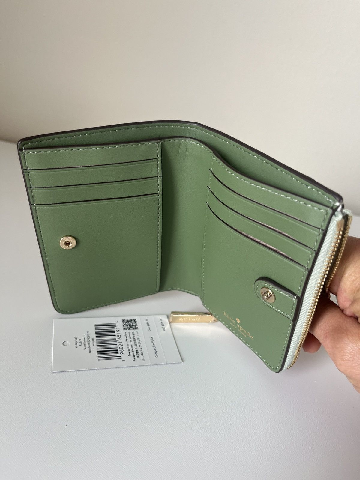 Kate Spade Kate Spade Madison Floral Applique Small L-Zip Wallet Size ONE SIZE - 6 Thumbnail