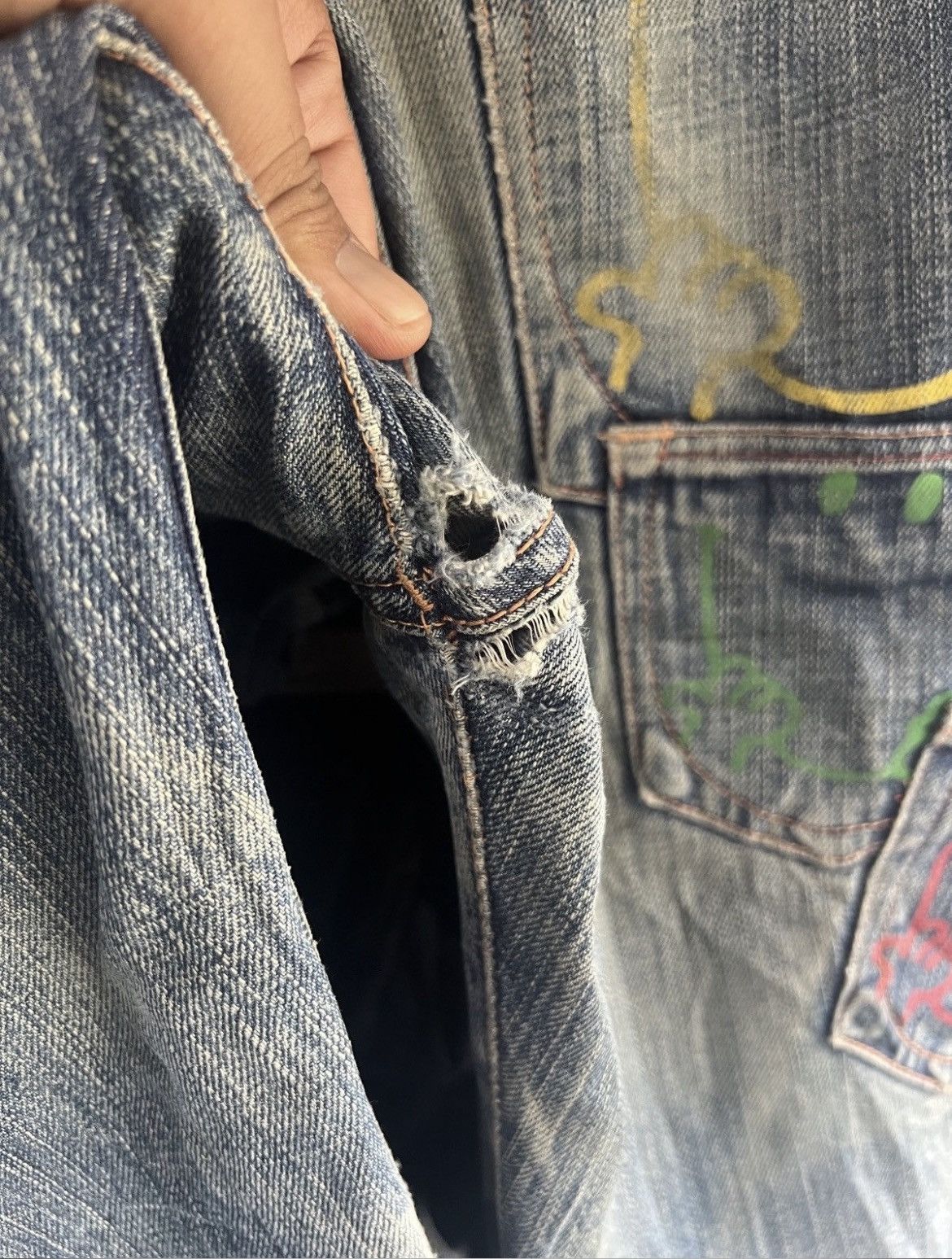 Japanese Brand 🔥Mr Men Little Miss Multipockets Distressed Denim Size US 30 / EU 46 - 10 Thumbnail