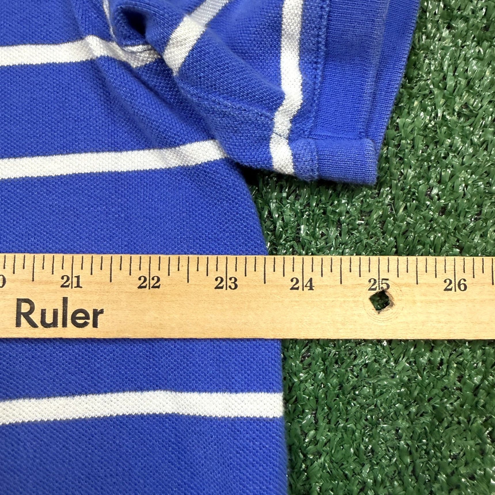 Puma PUMA Golf Polo Shirt Mens L Blue Striped Short Sleeve Polo Shirt Casual Sportswear Shirt Golf Shirt Mens Size US L / EU 52-54 / 3 - 6 Thumbnail