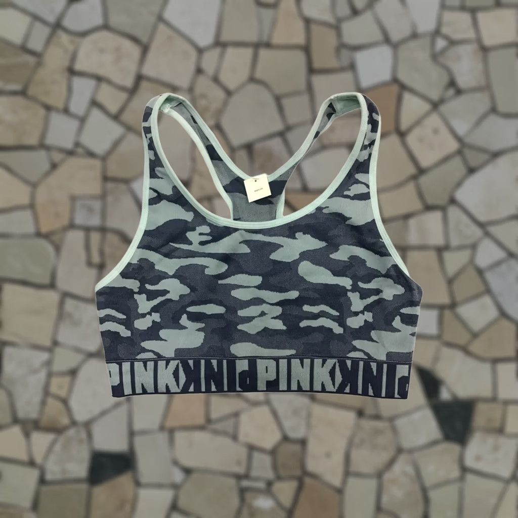 Pinko PINK Sports Bra Camouflage Women Large Blue Activewear Bra, Women’s, PINK, Camouflage, Sports Bra, Large, Blue, Activewear, New With Tags Size ONE SIZE - 1 Thumbnail