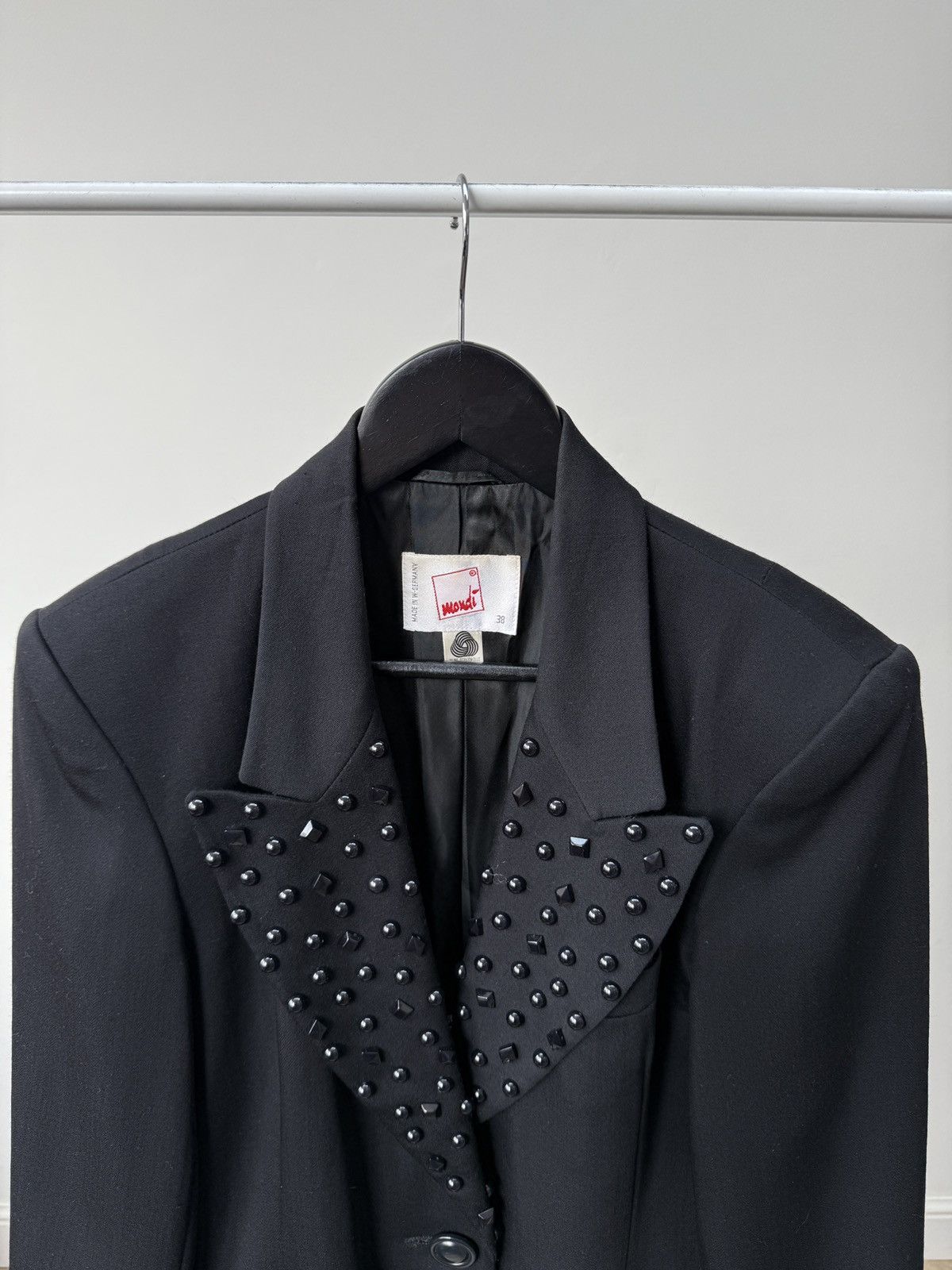 Other Vintage Mondi Wool Blazer Women’s Gothic Embellished Jacket Size XS / US 0-2 / IT 36-38 - 4 Thumbnail