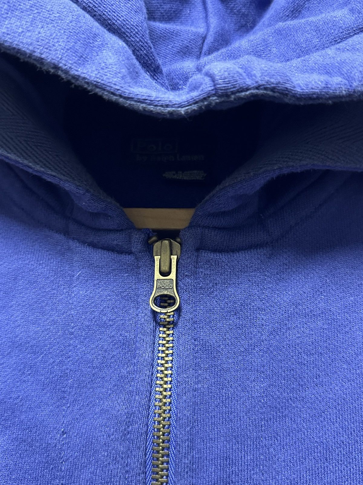 Polo Ralph Lauren × Vintage Vintage 90’s Polo Ralph Lauren Pirate Skull Blue Zip Hoodie Size US S / EU 44-46 / 1 - 5 Thumbnail