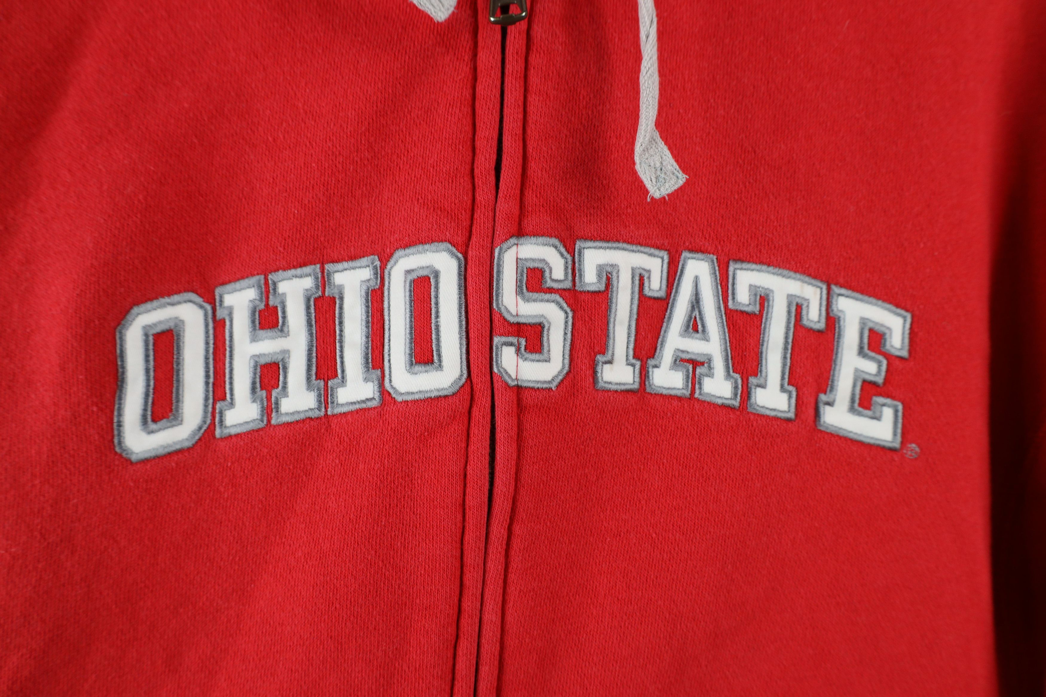 Nike × Vintage Vintage Nike Mini Swoosh Ohio State University Hoodie Red Size XL / US 12-14 / IT 48-50 - 10 Thumbnail