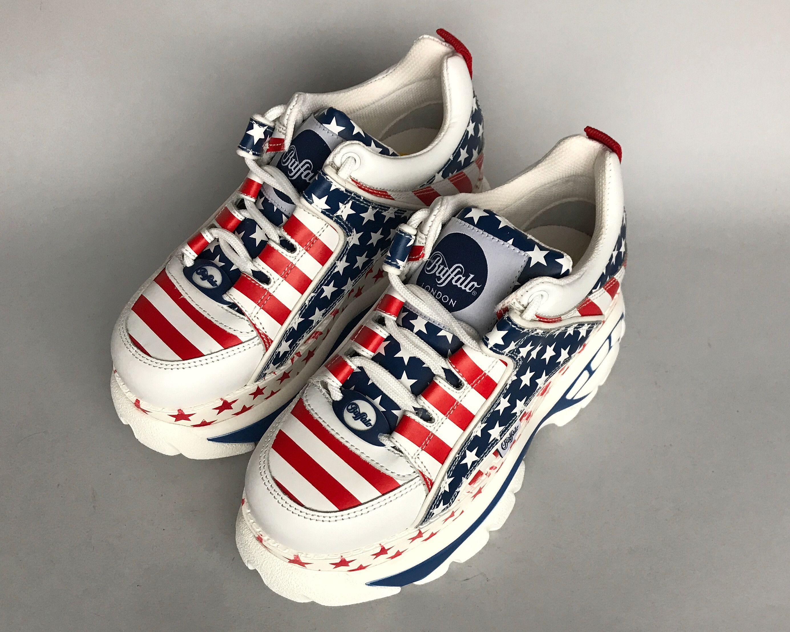 Buffalo London BUFFALO LONDON USA FLAG GORPCORE PLATFORM TRAINERS EU37 UK4 Size US 6.5 / IT 36.5 - 2 Thumbnail