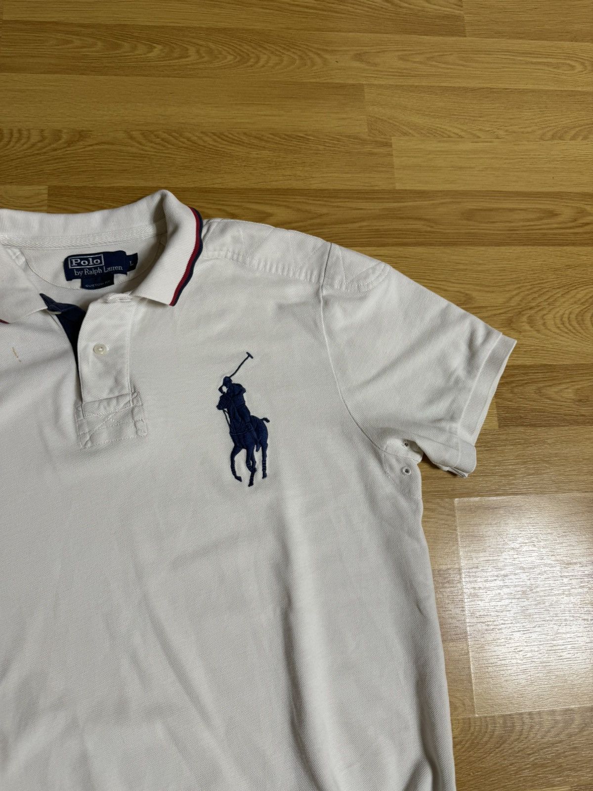 Polo Ralph Lauren × Vintage Vintage Polo Ralph Lauren rugby custom fit y2k polo big logo Size US L / EU 52-54 / 3 - 3 Thumbnail