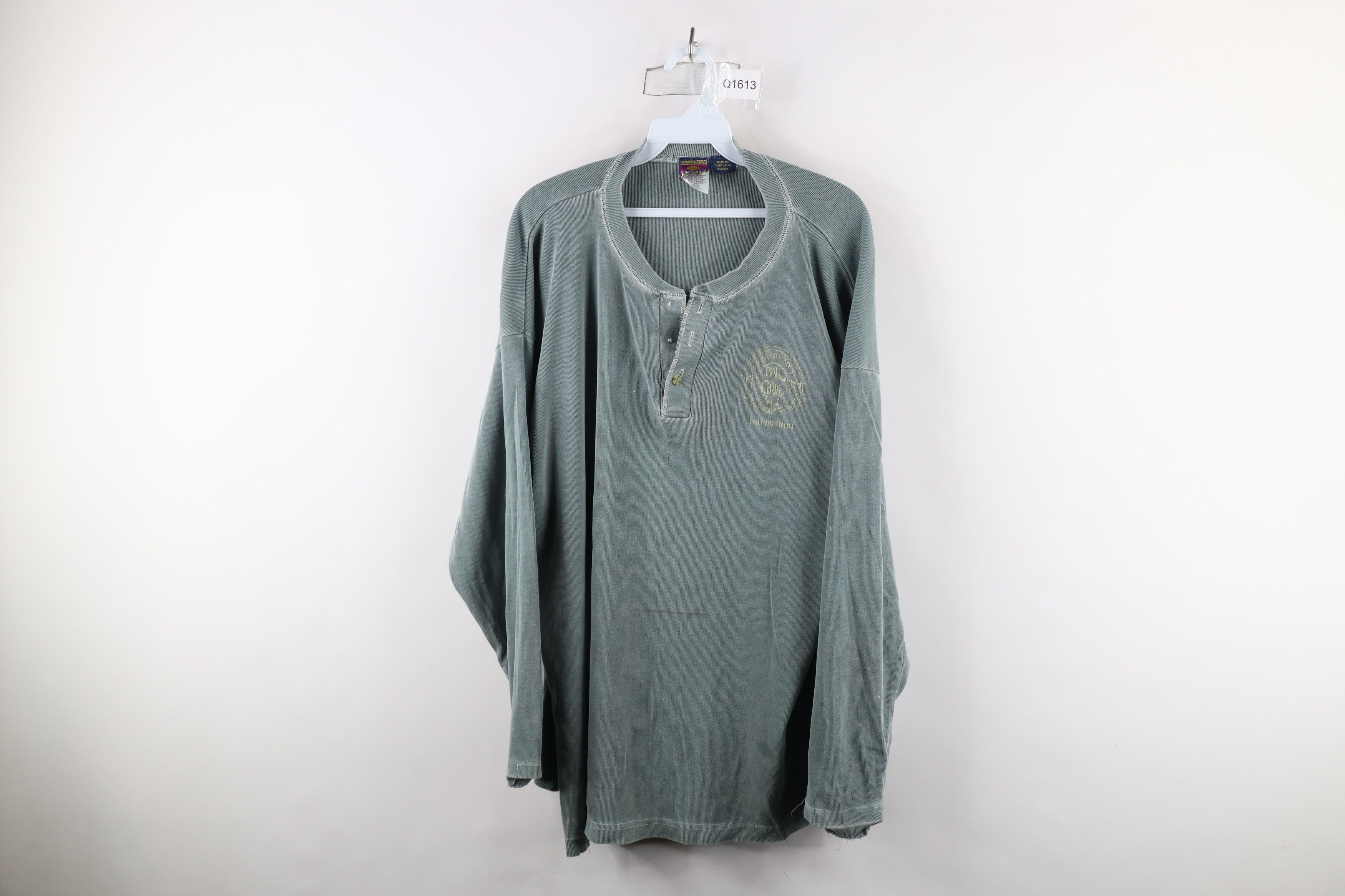 Vintage Vintage 90s Streetwear Nick & Jimmys Grill Ribbed T-Shirt Size US XL / EU 56 / 4 - 1 Thumbnail