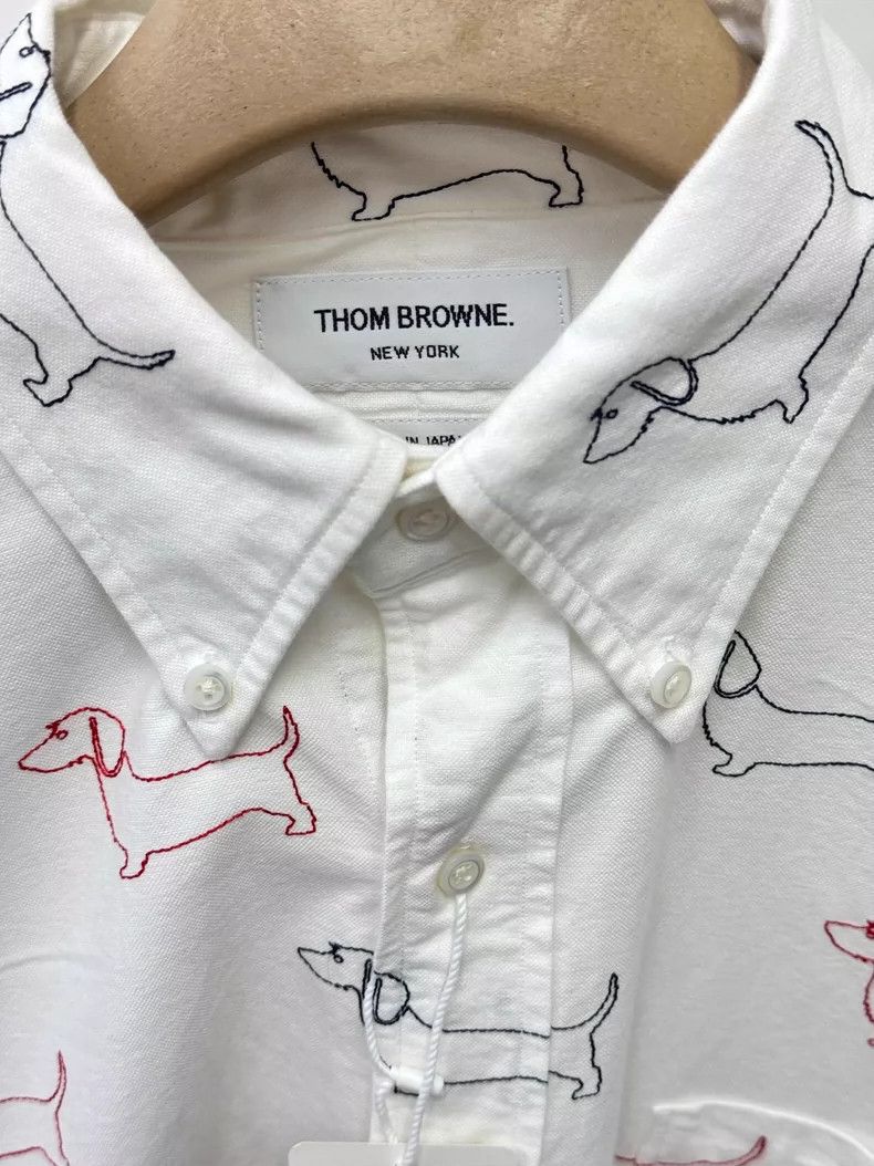 Thom Browne Thom Browne Long-sleeved shirt with sausage dog embroidery Size US M / EU 48-50 / 2 - 4 Thumbnail